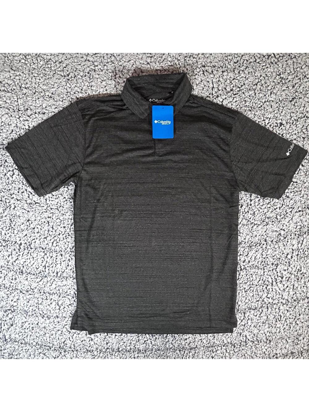 Columbia Golf Omni-Wick Set Polo Men’s Medium Black Heather NWT